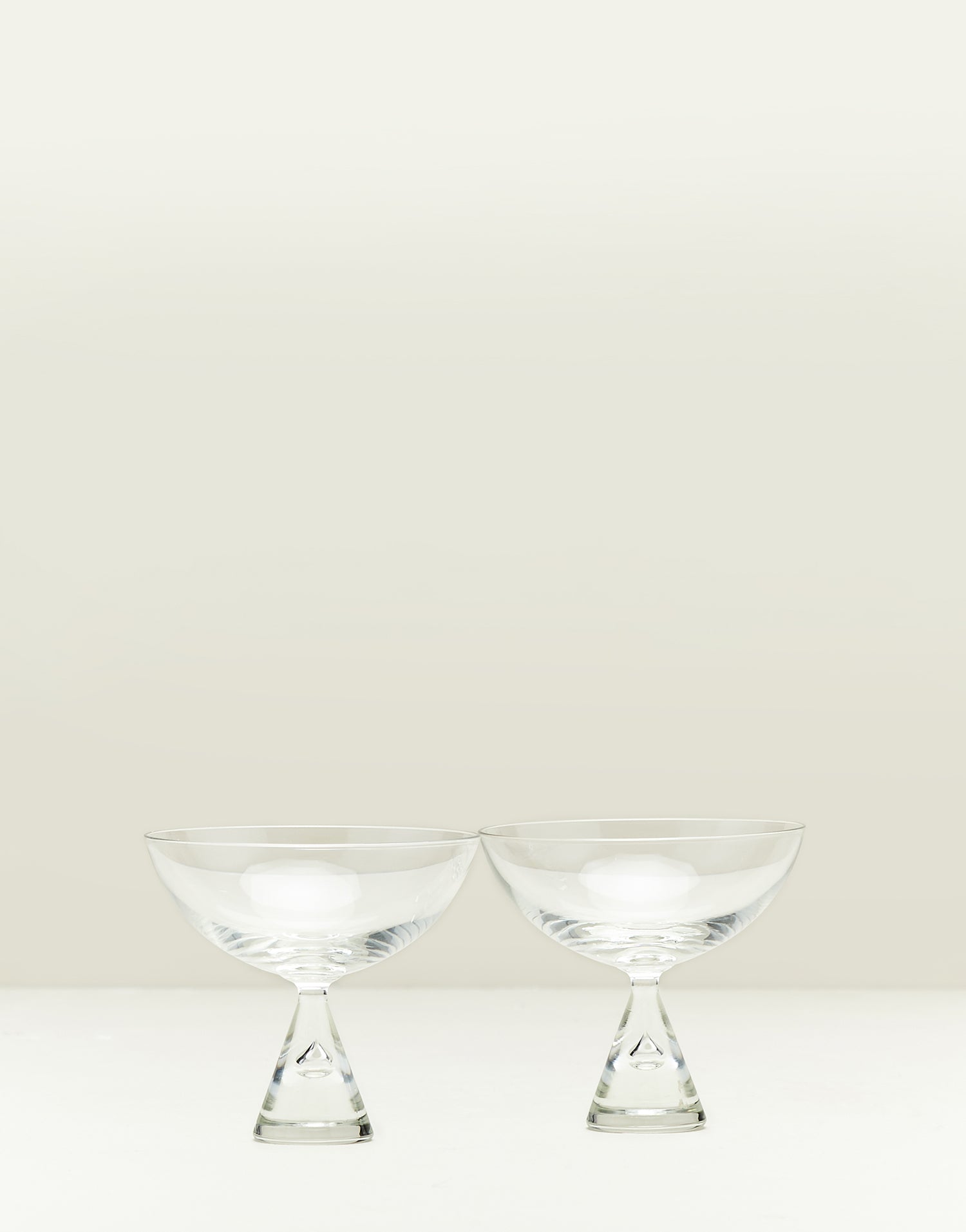 Vintage Holmegaard Princess Champagne Coupes (Set of 2)