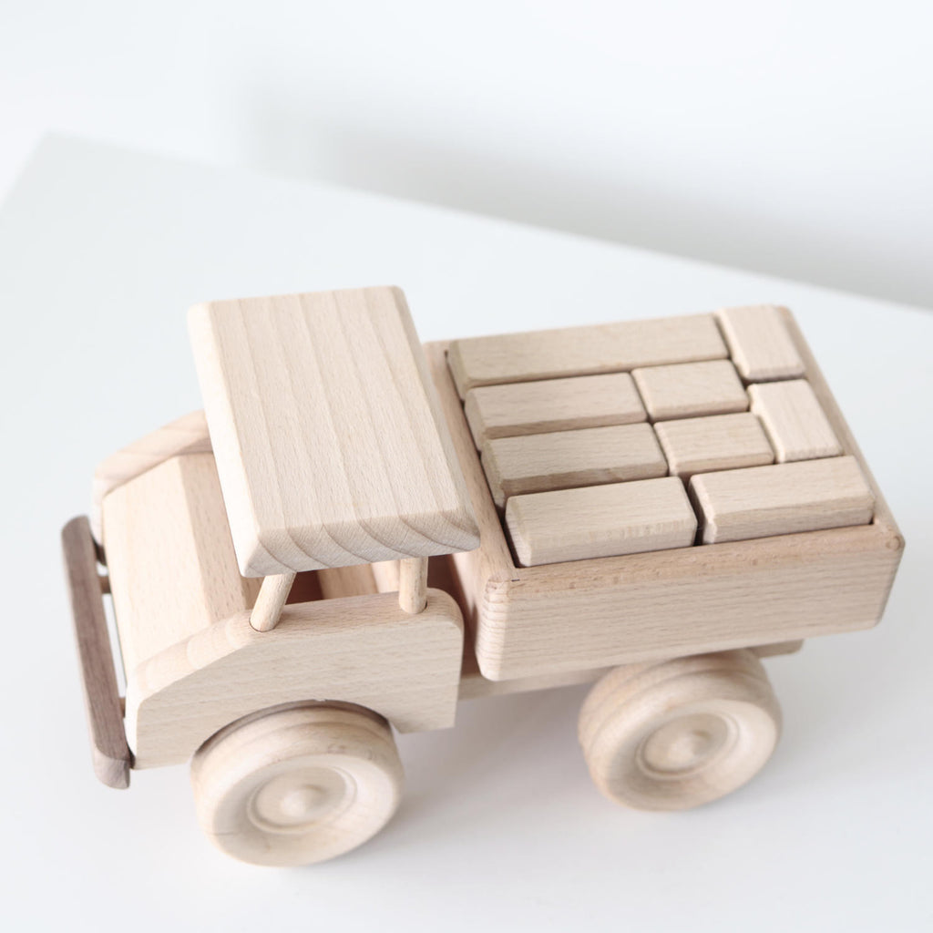 wooden truck with blocks