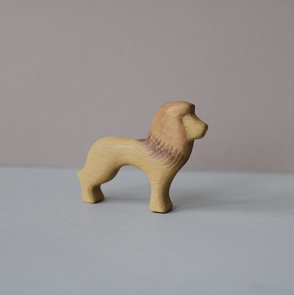 wooden lion toy