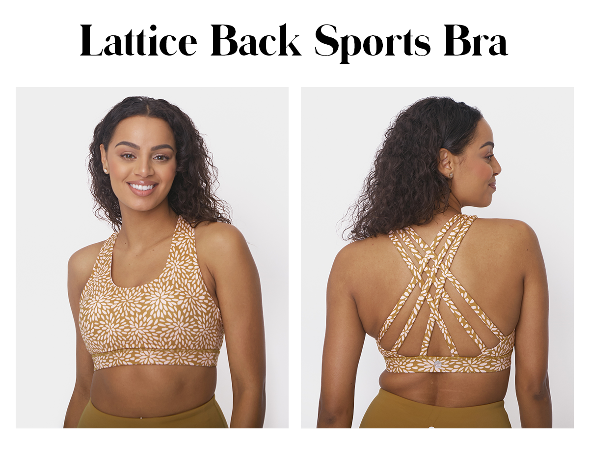 Lattice Back Sports Bra