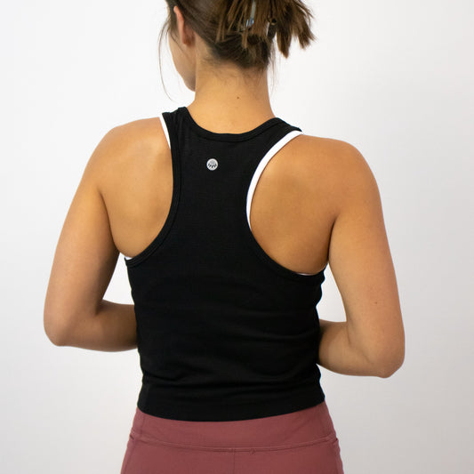 Essential Long Seamless Tank - Black – Senita Athletics