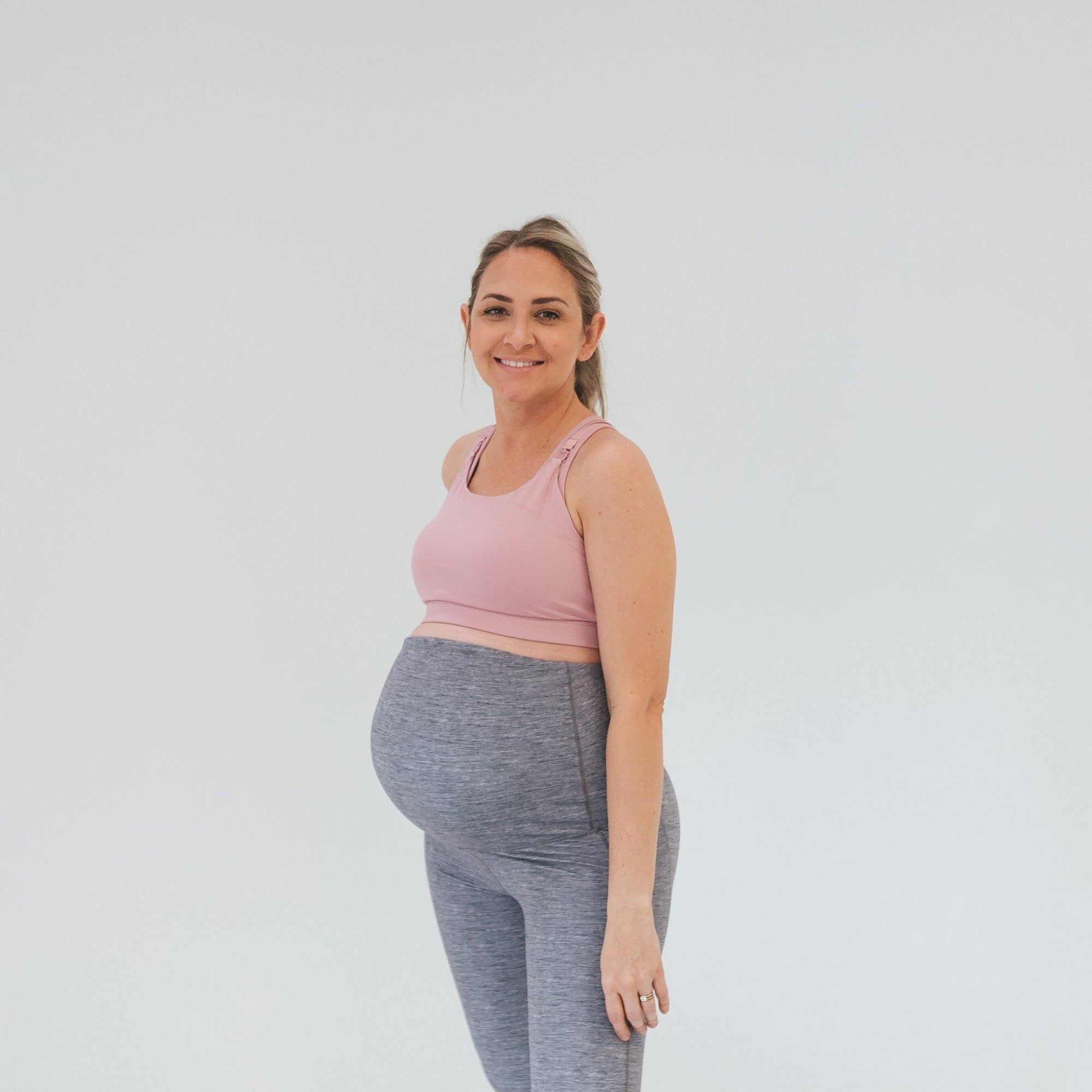 Mamacita Maternity Capris Heathered Gray Senita Athletics