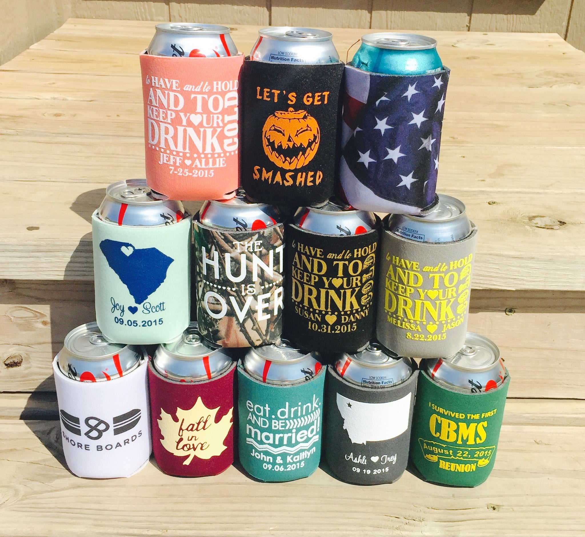 10 pack Halloween can coolers – K and N Designs