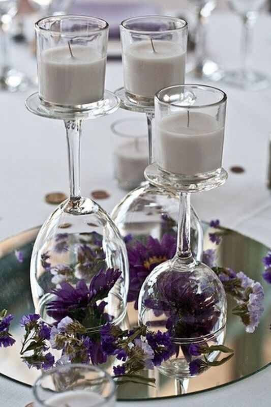 Mirror Wedding Centerpieces & Decor