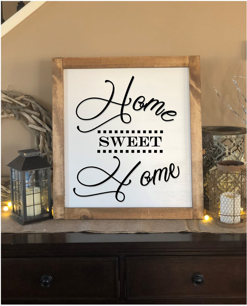 Large Home Sweet Home Farmhouse Sign - Real Pinewood ...