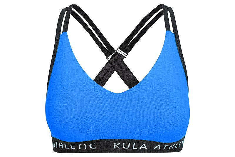 electric blue sports bra