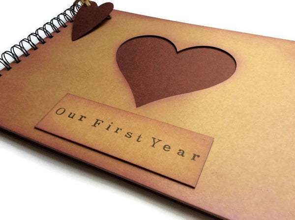 First year together scrapbook album, 1st Anniversary gift for