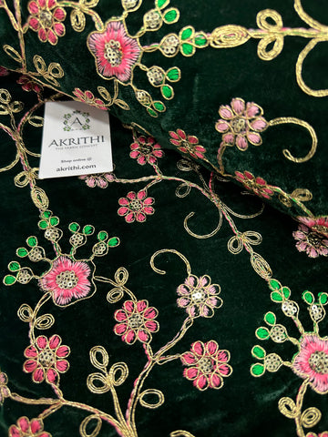 Buy embroidery fabric  Embroidered designer fabrics online – Akrithi