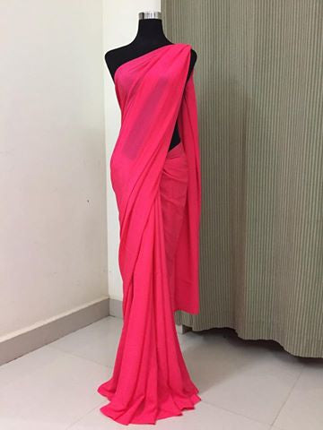 OMG Fashion Party Wear Japan Crepe Silk Saree, 5.5 m (separate blouse  piece) at Rs 950 in Delhi