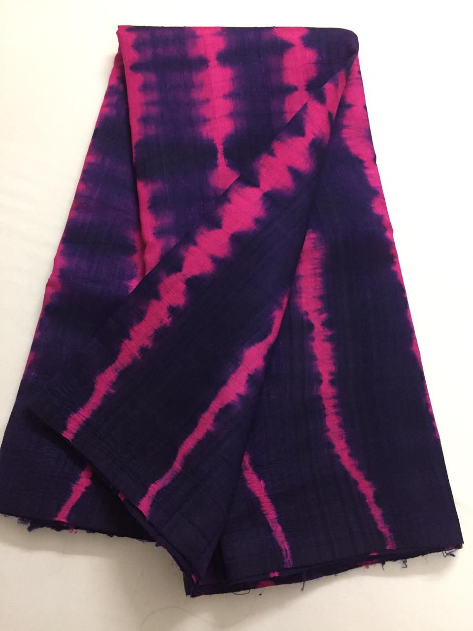 Tie and dye leheriya pure raw silk saree – Akrithi