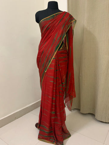 Latest Alia Bhatt Multi Color Chiffon Saree – Sanjoni