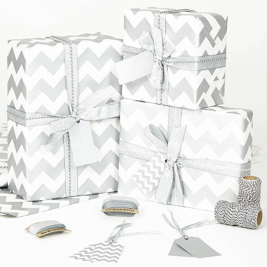 silver wrapping paper