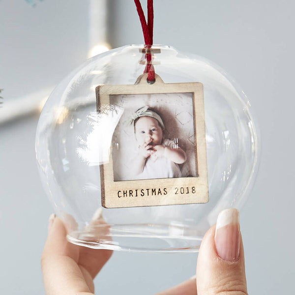 baby boy first christmas bauble