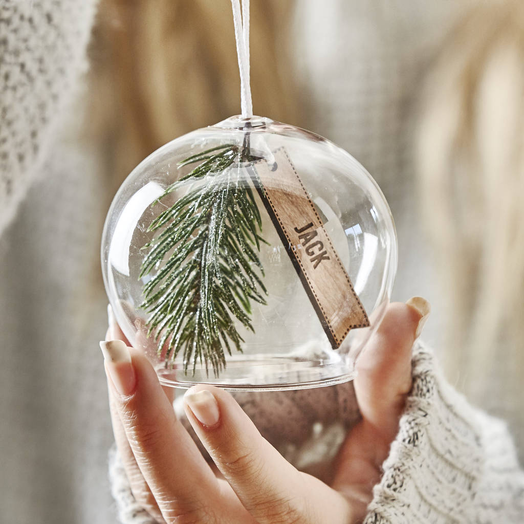 personalised glass ornament