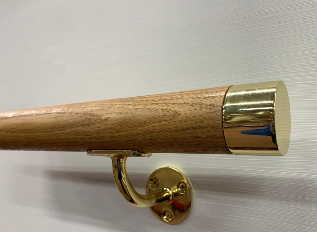 Brass And Oak Handrail Uk 