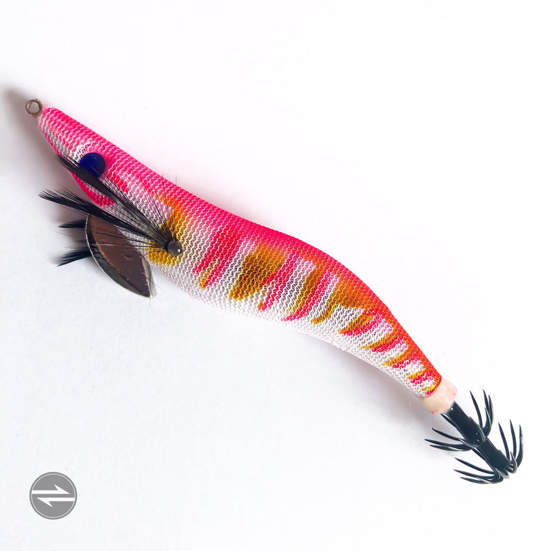 Wūzéi Squid Jig - Glow Red Prawn 3.5