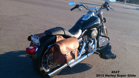 custom leather throw over saddlebags