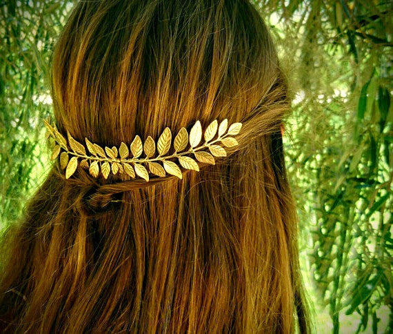 Hair Laurel Leaf Comb Leaves Gold – petticoatstyle.com