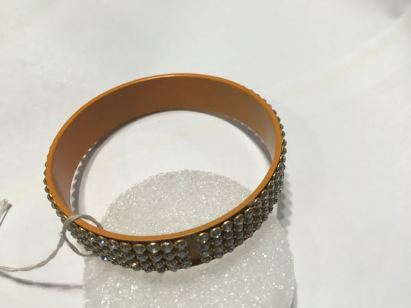 Orange rhinestone bracelet