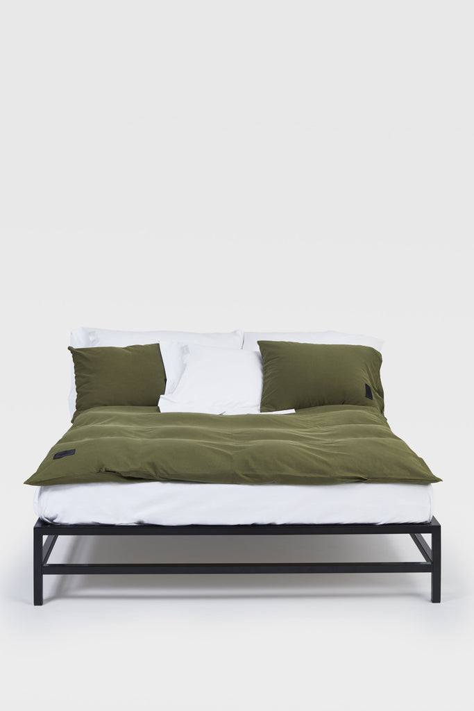 Nude Duvet Cover Double Jersey Washed Army Green Magniberg