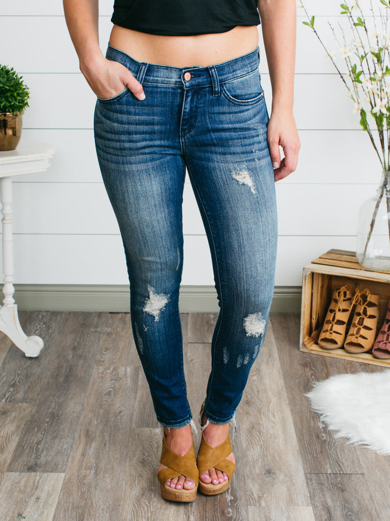 ankle length skinny jeans