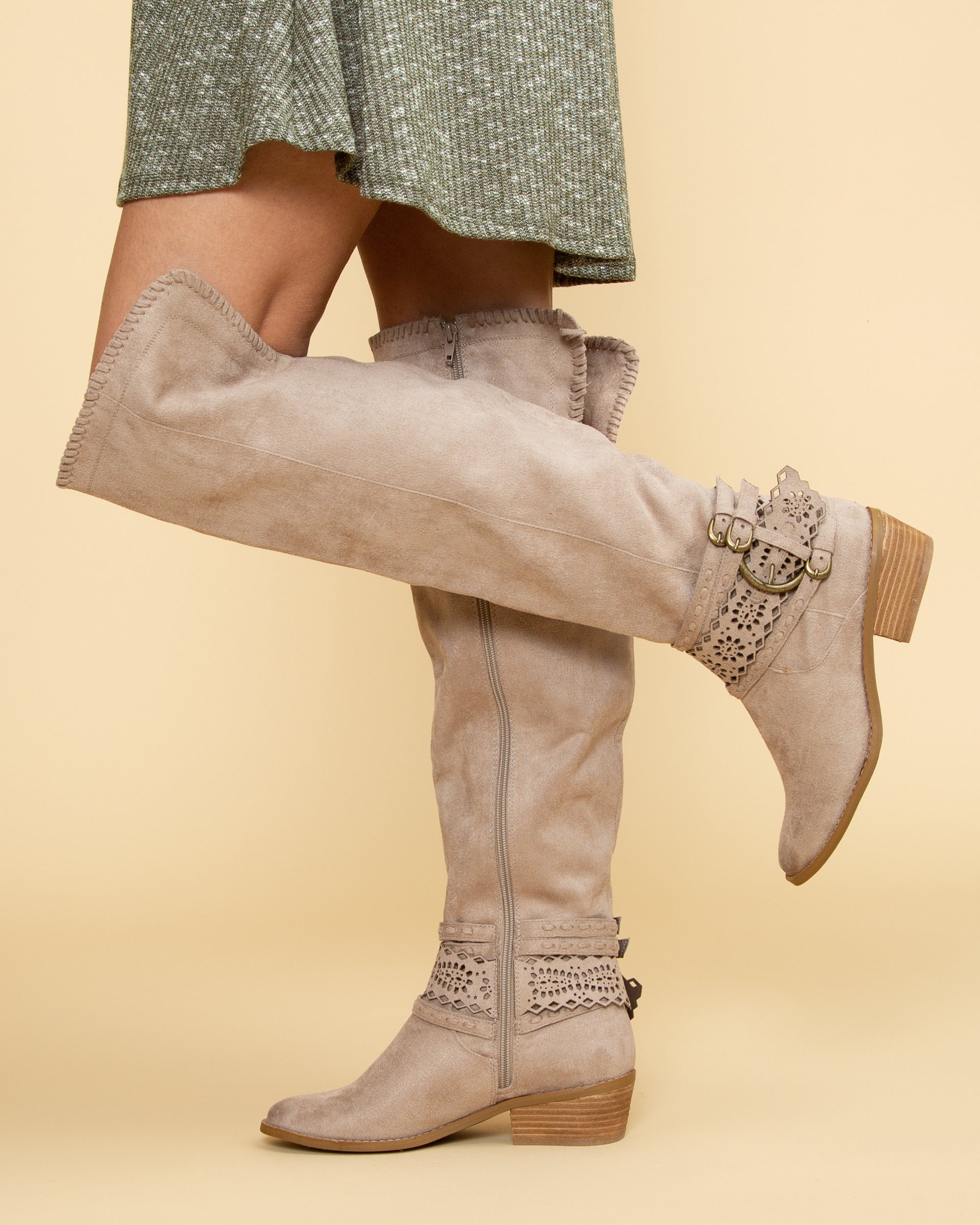 over the knee booties