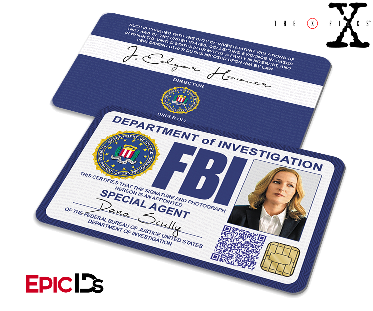 The X Files Inspired Modern Edition Dana Scully Fbi Special Agent Id