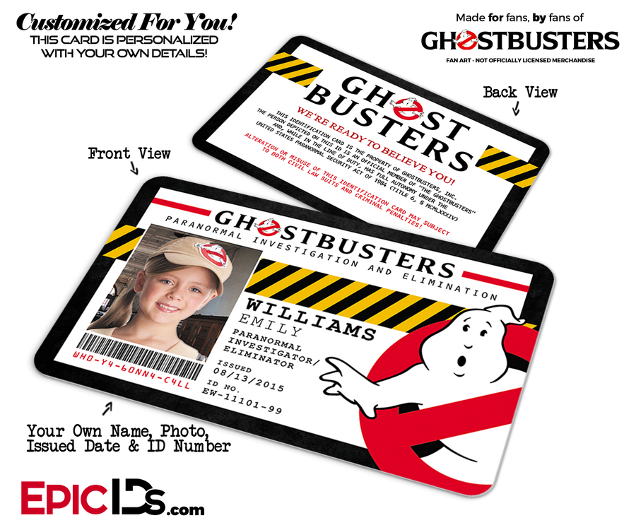 Ghostbusters ID Badge Abby Yates cosplay  costume Dr 