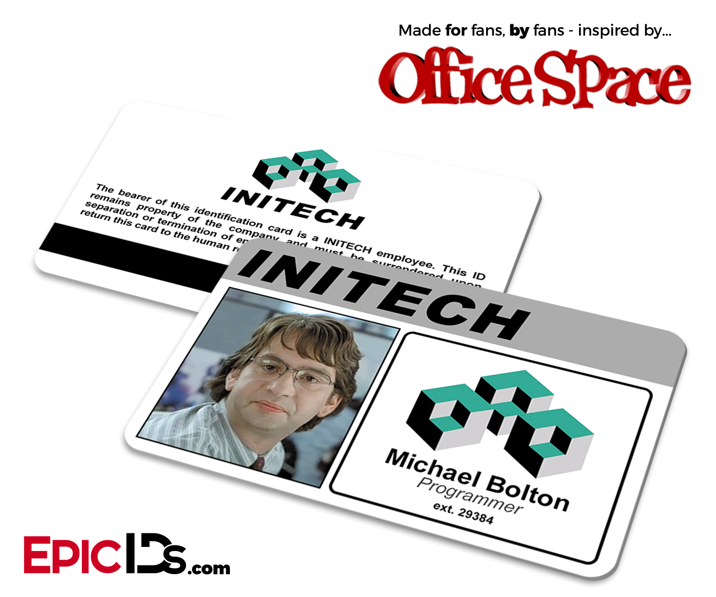 Office Space Inspired Initech Employee ID / Name Badge - Michael Bolto -  Epic IDs