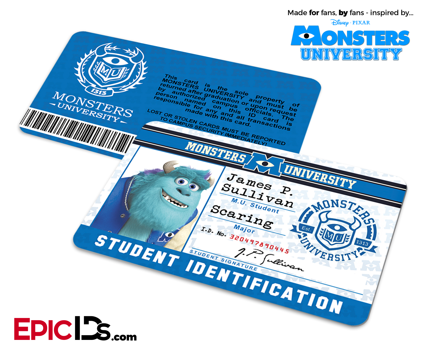 Monsters University Id Card Template