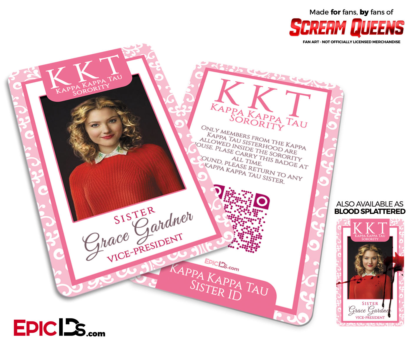 comfort auteur beneden Kappa Kappa Tau 'Scream Queens' Sorority Cosplay ID - Grace Gardener - Epic  IDs