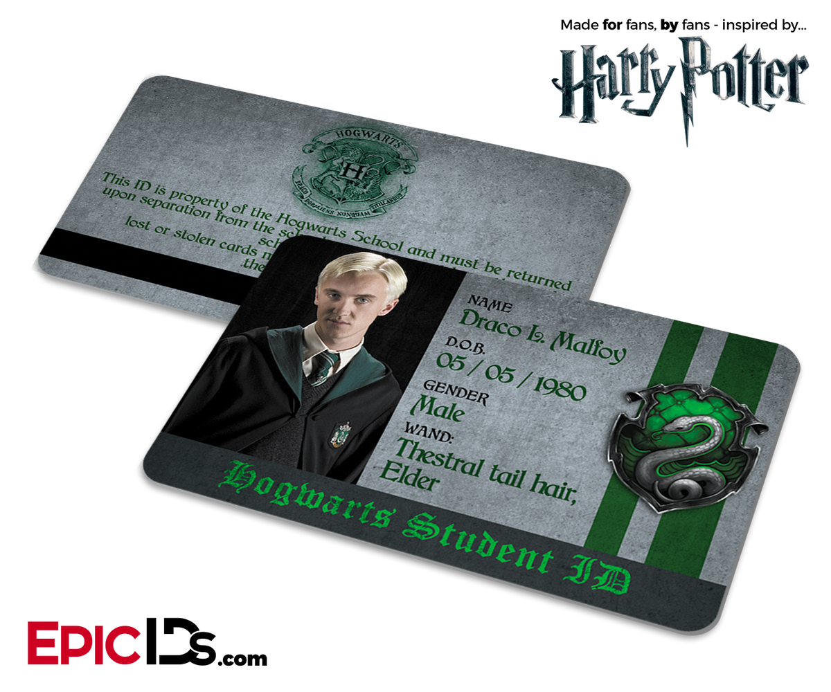 Hogwarts School 'Hufflepuff' Harry Potter Inspired Student ID [Photo P -  Epic IDs