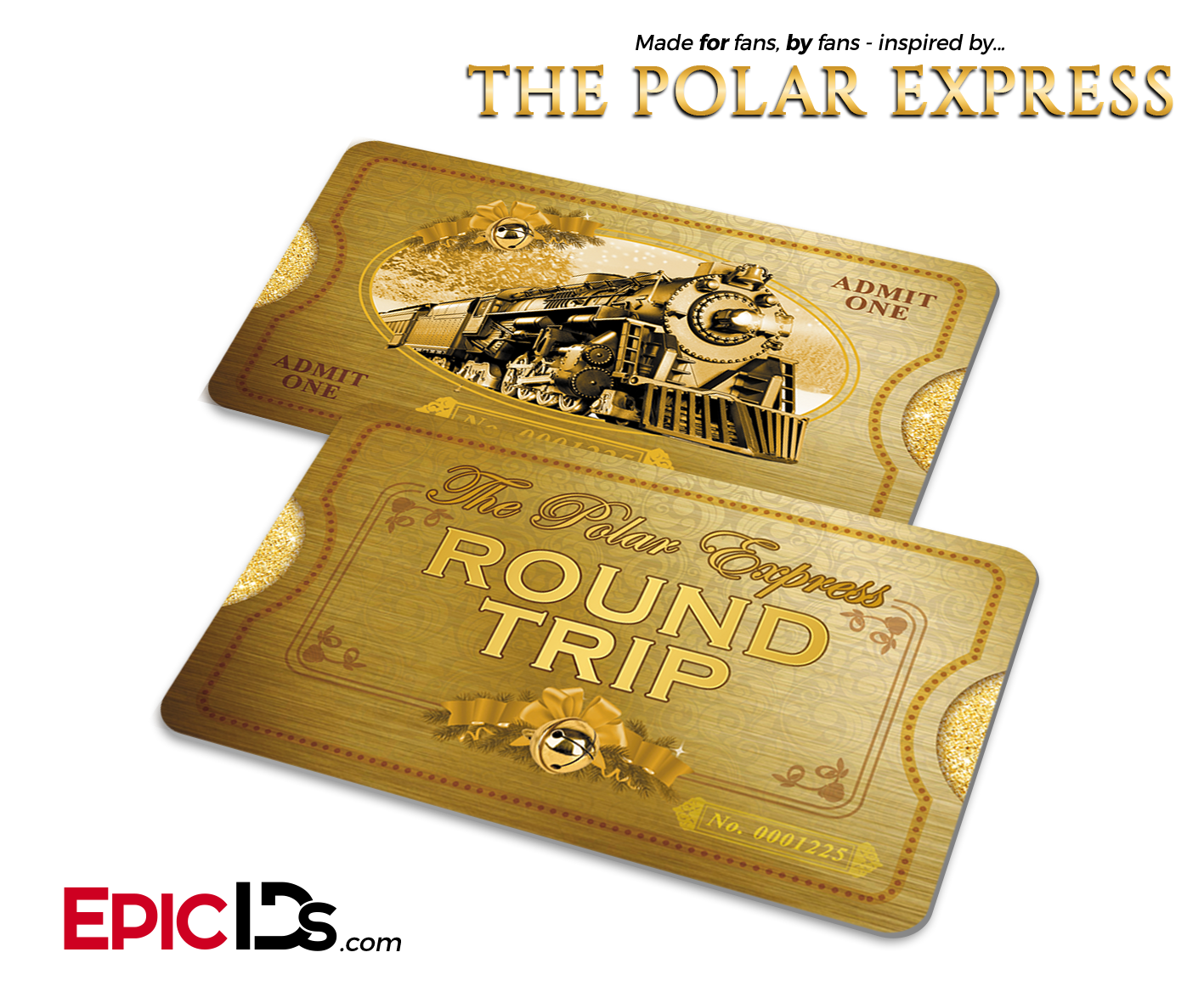 The Polar Express Inspired North Pole Train Ticket (Card) - Epic IDs