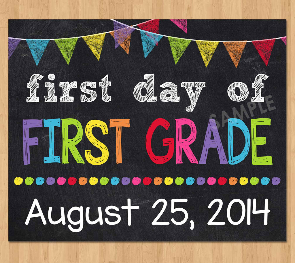 First Day Of School Sign First Day Of Kindergarten Chalkboard Sign Pr Kids Party Printables Invitations Chalkboard Signs Party Supplies - roblox first day of kindergarten sign august 2018 chalkboard