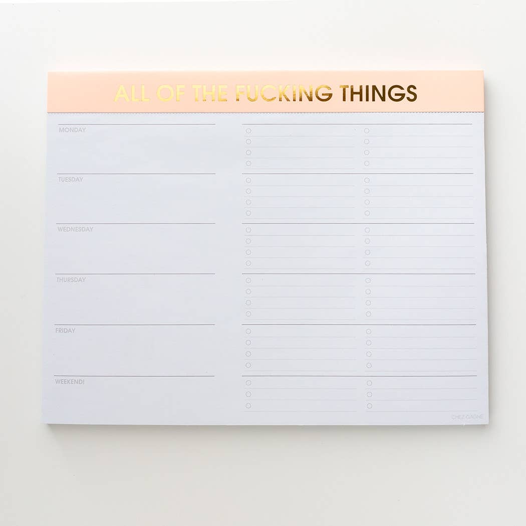 All the Things Weekly Notepad