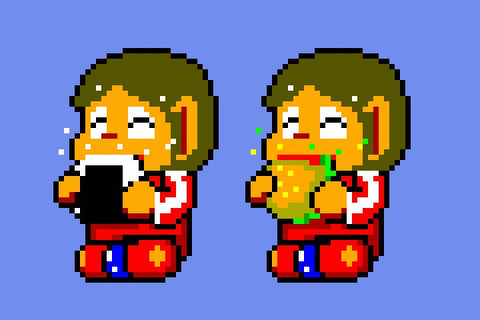 game Alex kidd rice hamburger