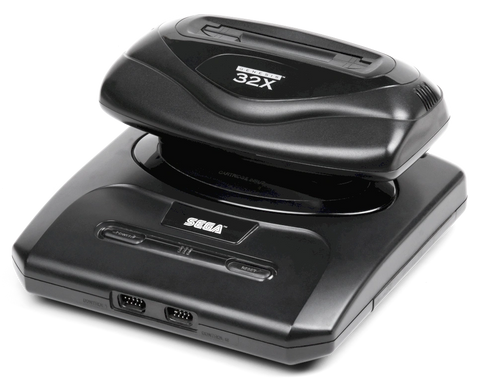 SEGA 32X on top of the Mega Drive console