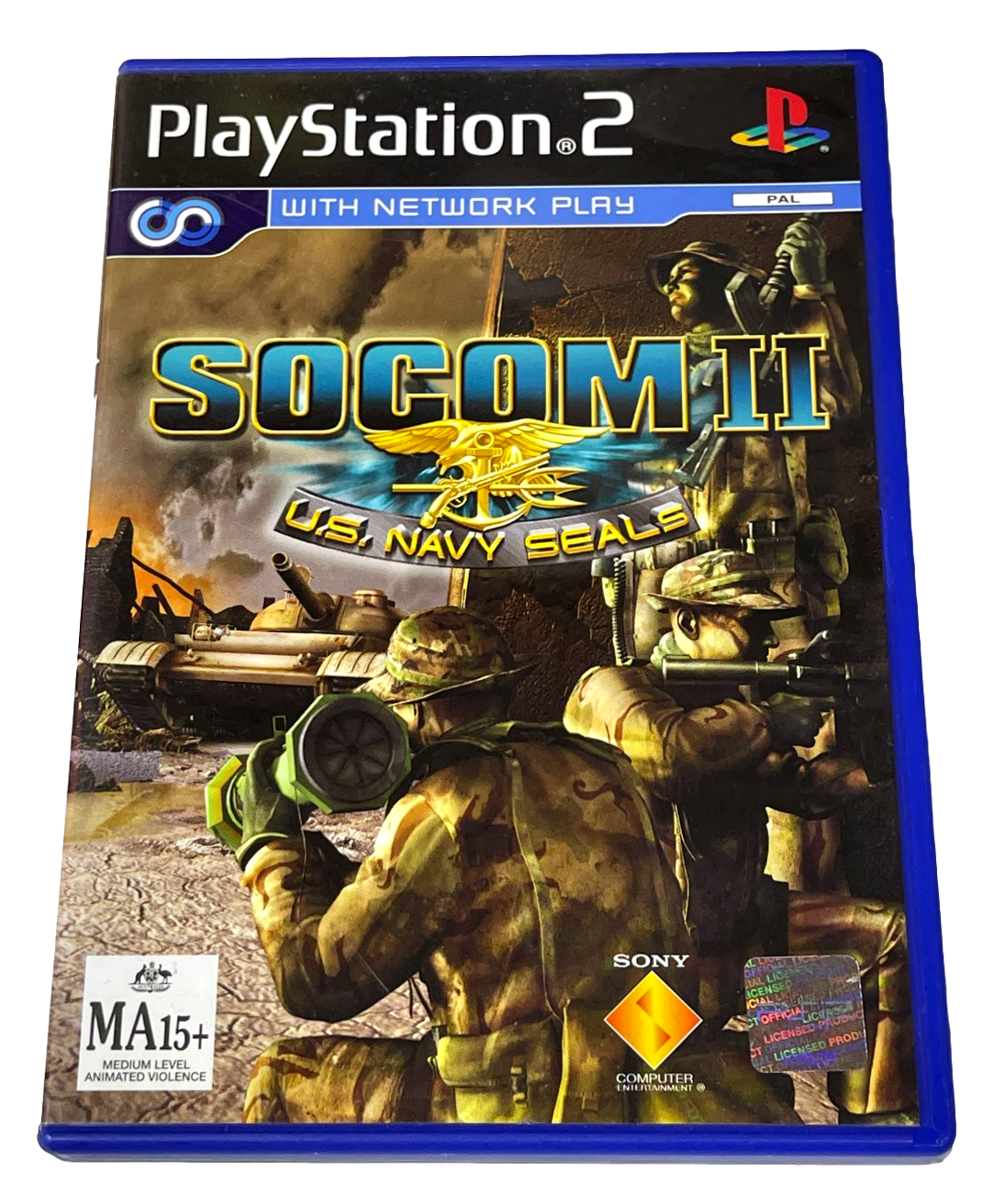 Sony PlayStation PSP Socom U.S. Navy Seals Fireteam Bravo 2 CIB Case Game  Manual 