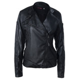 Diagonal Zip Up Front Leather Jacket – FIREVOGUE