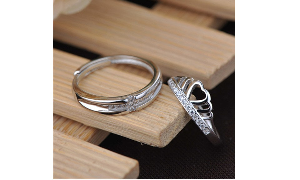 Be Your King Or Queen Silver Couple Rings Firevogue