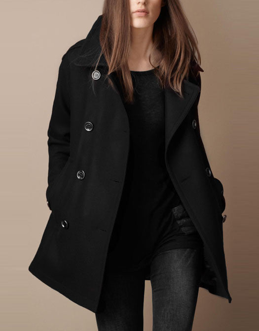 Double Breasted Woollen Coat – FIREVOGUE