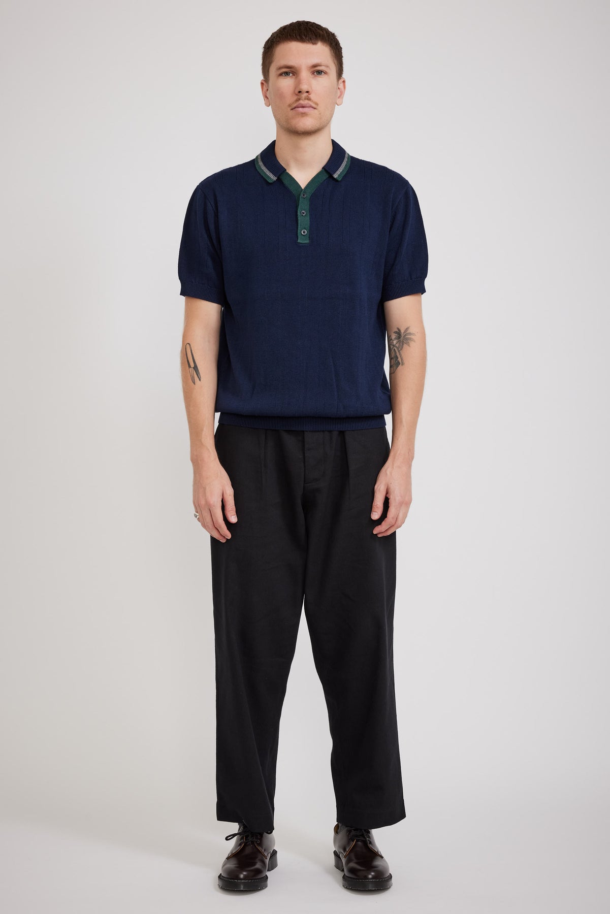 WYM LIDNM TUCK SKIPPER KNIT POLO Sサイズ - 通販 - olgapuri.org