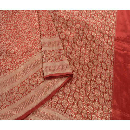 Delightful Embroidered Red Saree with Heavy Blouse – ajmera-retail