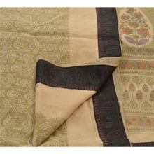 Load image into Gallery viewer, Sanskriti Vintage Cotton Saree Green Printed Sari Craft 5 Yard Decor Fabric
