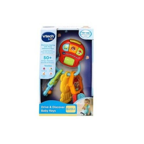 Vtech Baby Drive & Discover Baby Keys- Kids Fun- Three Colourful Buttons - Sydney Electronics