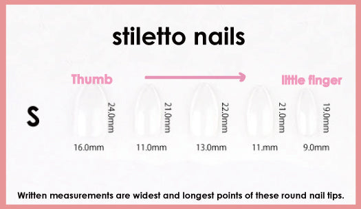 fale nails size guide