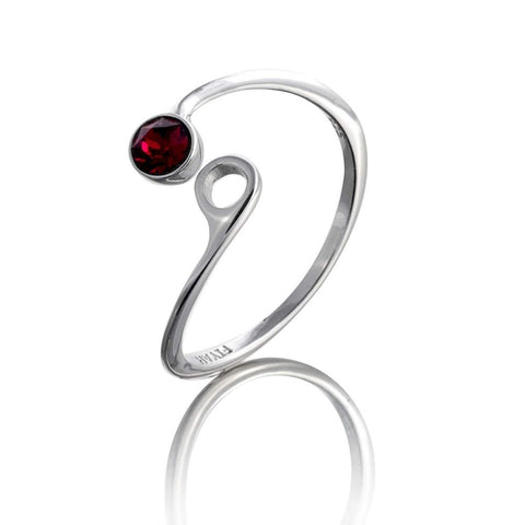 FIYAH Adjustable Silver Cancer Zodiac Ring