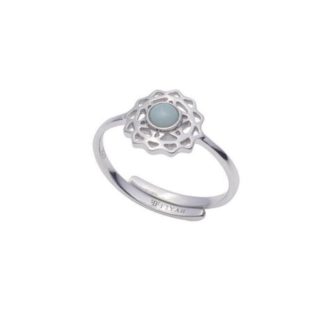 FIYAH silver heart chakra ring product image
