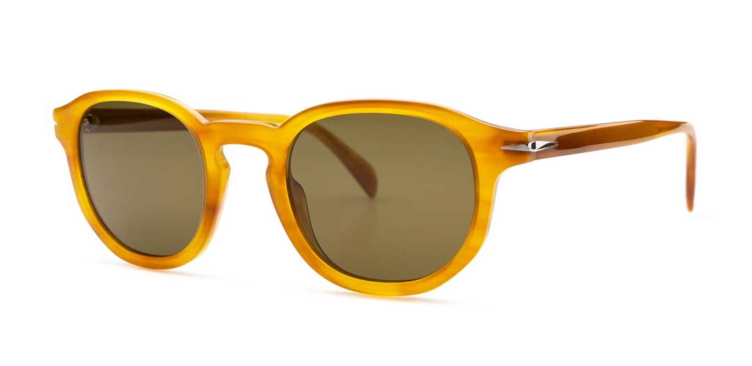 Amber coloured thick frame sunglasses frame