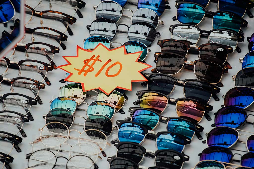 Array of cheap eyeglasses